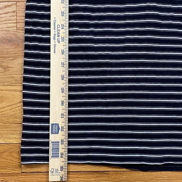 Ann Taylor Striped Sheath Dress Women 6 Navy White Nautical Career Classic Chic - Picture 2 of 8